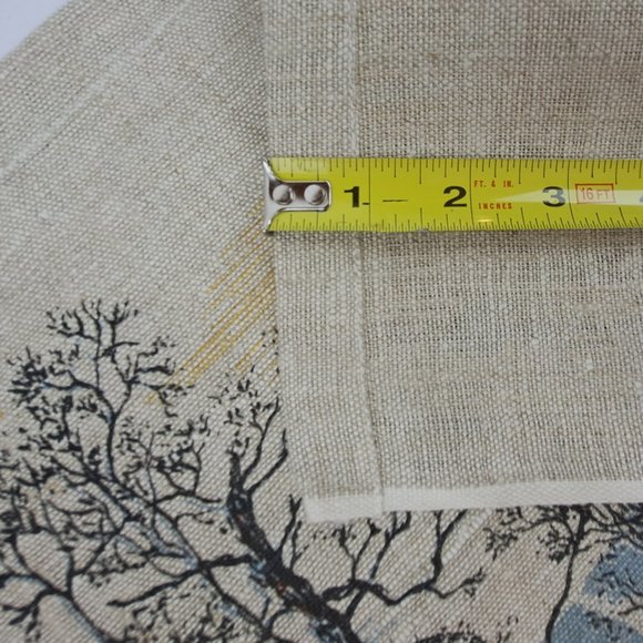 Vintage 1982 Linen Calendar Country Farm in Winter Scene - Picture 15 of 16